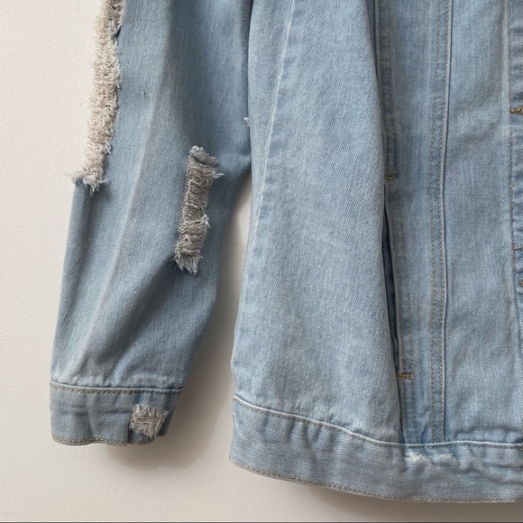 Boom Boom Jean’s women distressed long sleeves jacket. Size M. Used condition. - Picture 7 of 12